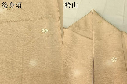 平和屋着物▽上質な小紋 単衣 舞花文 蛍暈し 金彩 正絹 逸品 AABF6040jh