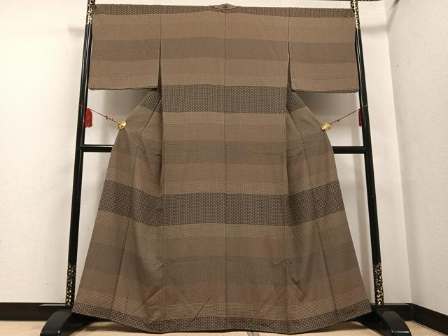 平和屋着物●江戸小紋 寄せ小紋柄 正絹 逸品 AABF6042ph