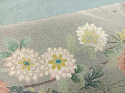 平和屋着物●訪問着 友禅 作家物 央山 枝花文 暈し染め 正絹 逸品 AABF6045ph