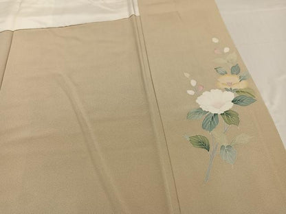 平和屋着物●訪問着 友禅 枝椿 暈し染め 正絹 逸品 AABF6046ph