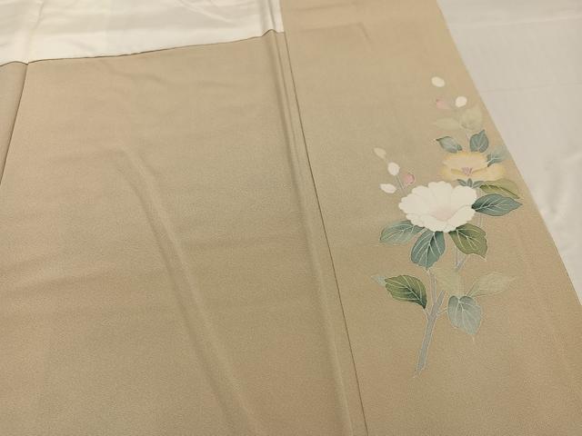 平和屋着物●訪問着 友禅 枝椿 暈し染め 正絹 逸品 AABF6046ph