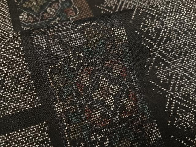 平和屋着物●本場大島紬 カタス7マルキ 吉祥花間道 やまと誂製 正絹 逸品 AABF6049ph