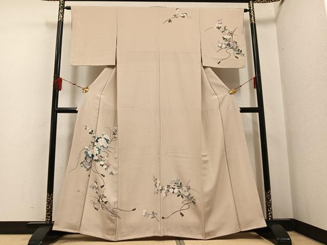 平和屋着物●訪問着 友禅 作家物 花籠文 正絹 逸品 AABF6052ph