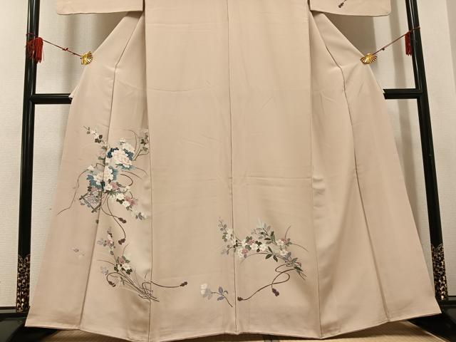 平和屋着物●訪問着 友禅 作家物 花籠文 正絹 逸品 AABF6052ph