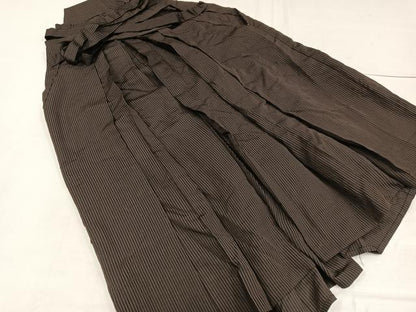 平和屋着物●男性 馬乗り袴 縞 正絹 逸品 AABF6061ph