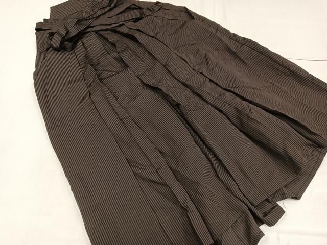平和屋着物●男性 馬乗り袴 縞 正絹 逸品 AABF6061ph