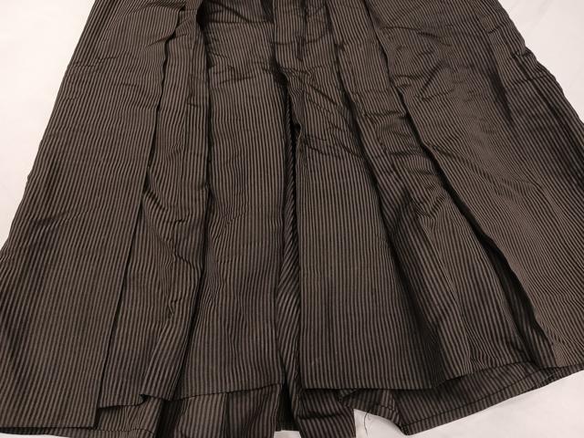 平和屋着物●男性 馬乗り袴 縞 正絹 逸品 AABF6061ph