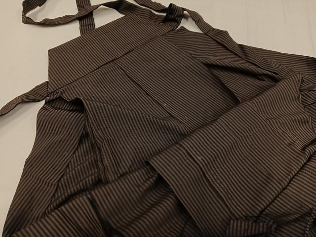平和屋着物●男性 馬乗り袴 縞 正絹 逸品 AABF6061ph