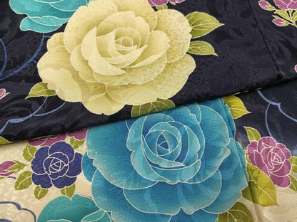 平和屋着物●豪華振袖 薔薇 暈し染め やまと誂製 正絹 逸品 AABF6067ph