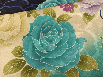 平和屋着物●豪華振袖 薔薇 暈し染め やまと誂製 正絹 逸品 AABF6067ph