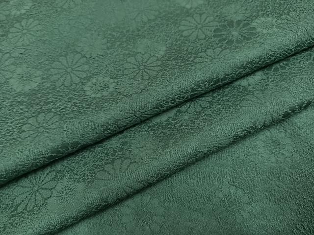 平和屋着物●上質な色無地 花地紋 老竹色 正絹 逸品 未使用 AABF6070ph