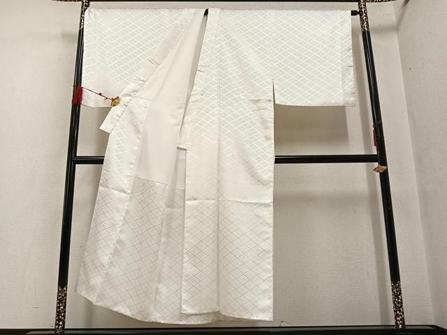 平和屋着物●男性 色紋付 羽織セット 花菱地紋 洗える着物 AABF6072ph
