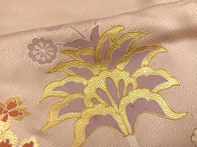 平和屋着物●豪華色留袖 友禅 作家物 明美 駒刺繍 更紗文様 金彩 正絹 逸品 AABF6074ph