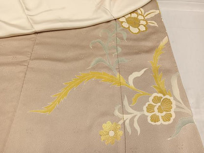 平和屋着物●豪華色留袖 友禅 作家物 明美 駒刺繍 更紗文様 金彩 正絹 逸品 AABF6074ph