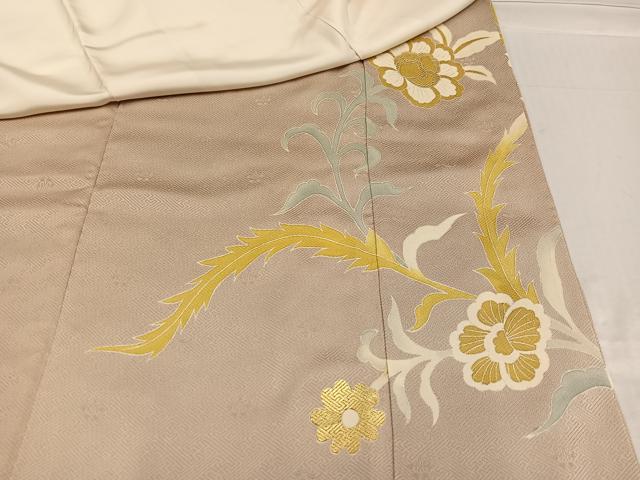 平和屋着物●豪華色留袖 友禅 作家物 明美 駒刺繍 更紗文様 金彩 正絹 逸品 AABF6074ph