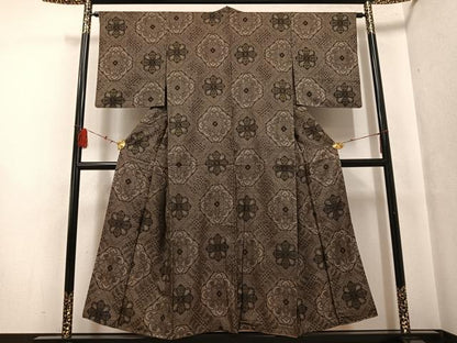 平和屋着物●本場大島紬 龍郷絣 正絹 逸品 AABF6081ph