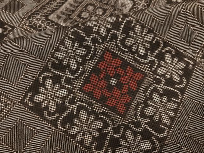 平和屋着物●本場大島紬　龍郷絣　正絹　逸品　未使用　AABF6082ph