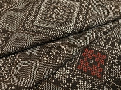 平和屋着物●本場大島紬　龍郷絣　正絹　逸品　未使用　AABF6082ph