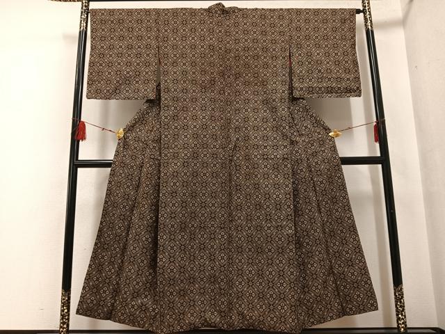 平和屋着物●本場大島紬 龍郷絣 正絹 逸品 AABF6084ph