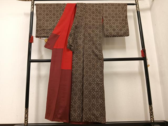 平和屋着物●本場大島紬 龍郷絣 正絹 逸品 AABF6084ph