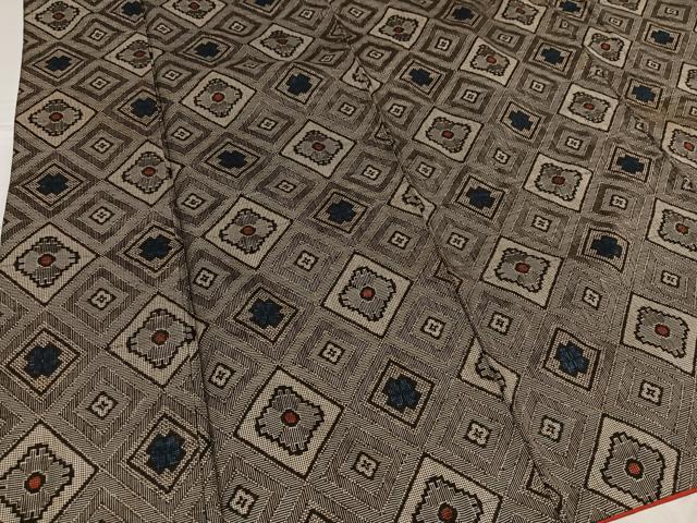 平和屋着物●本場大島紬 龍郷絣 正絹 逸品 AABF6086ph