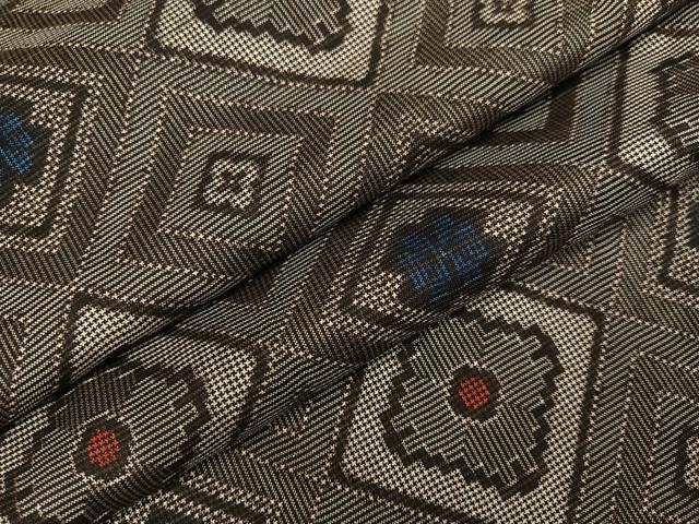 平和屋着物●本場大島紬 龍郷絣 正絹 逸品 AABF6086ph