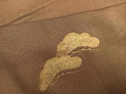 平和屋着物●訪問着 手描き 駒刺繍 松 暈し染め 正絹 逸品 未使用 AABF6088ph