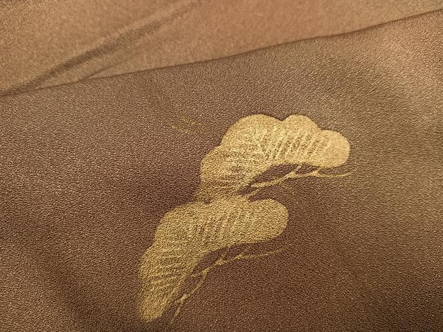 平和屋着物●訪問着 手描き 駒刺繍 松 暈し染め 正絹 逸品 未使用 AABF6088ph