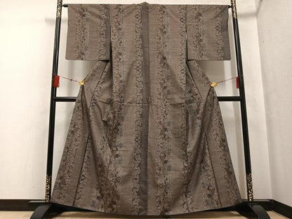 平和屋着物●本場大島紬 カタス9マルキ 舞葉間道 やまと誂製 正絹 逸品 AABF6093ph