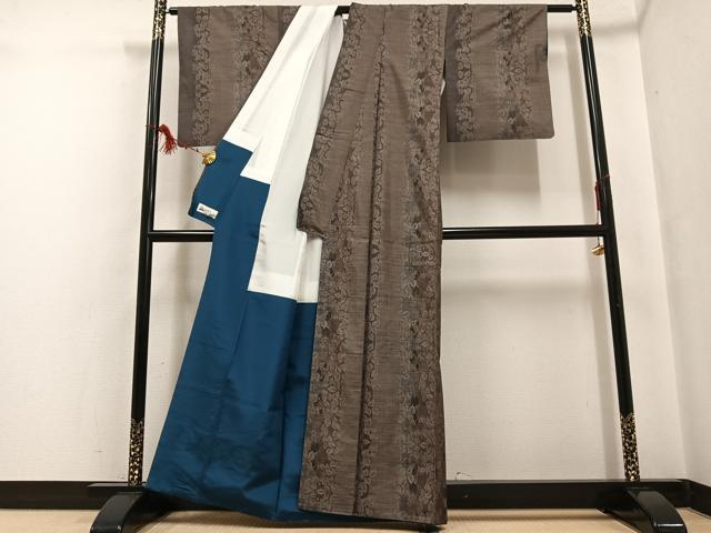 平和屋着物●本場大島紬 カタス9マルキ 舞葉間道 やまと誂製 正絹 逸品 AABF6093ph