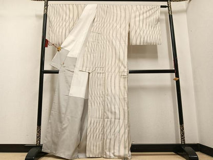 平和屋着物●二代目 川村久太郎 本場大島紬 染大島 間道 ますいわ屋扱い 正絹 逸品 AABF6099ph