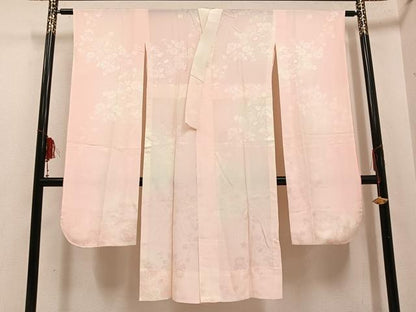 平和屋着物●振袖用長襦袢 無双仕立て 花鼓地紋 正絹 逸品 AABF6100ph