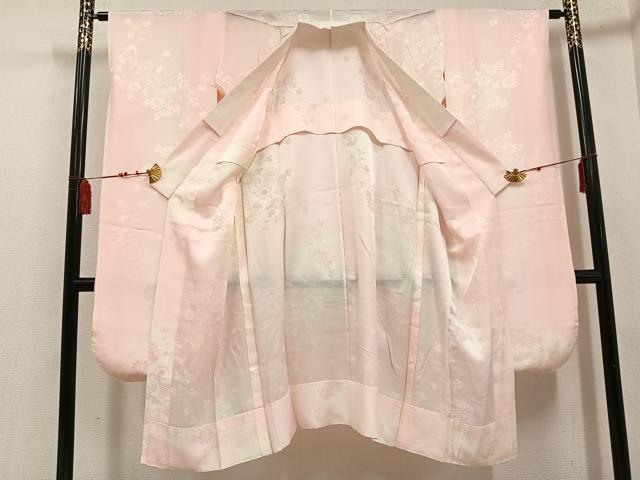 平和屋着物●振袖用長襦袢 無双仕立て 花鼓地紋 正絹 逸品 AABF6100ph
