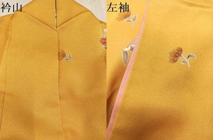 平和屋着物●豪華振袖 駒刺繍 更紗草花文 暈し染め 金彩 正絹 逸品 AABF6101ph