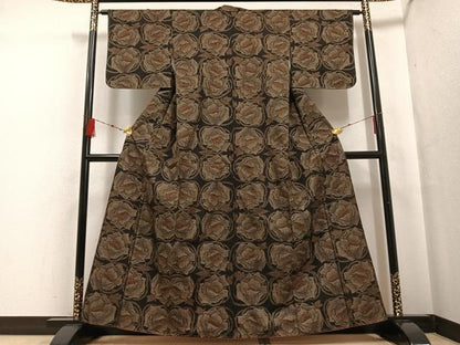 平和屋着物●本場大島紬 一元7マルキ 花尽くし 正絹 逸品 未使用 AABF6102ph