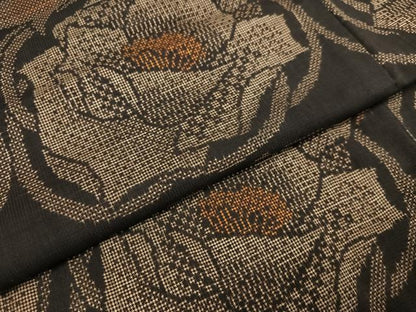 平和屋着物●本場大島紬 一元7マルキ 花尽くし 正絹 逸品 未使用 AABF6102ph