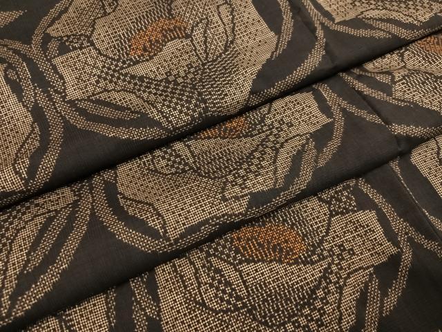 平和屋着物●本場大島紬 一元7マルキ 花尽くし 正絹 逸品 未使用 AABF6102ph