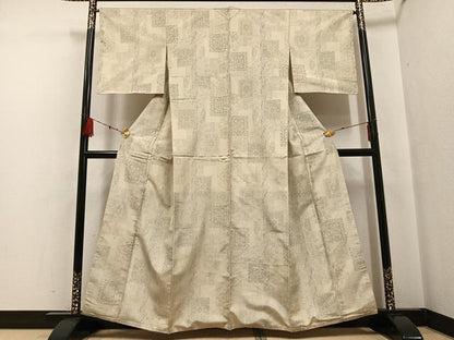 平和屋着物●上質な紬 花尽くし 正絹 逸品 AABF6105ph