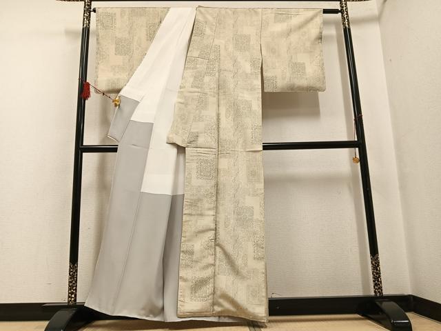 平和屋着物●上質な紬 花尽くし 正絹 逸品 AABF6105ph
