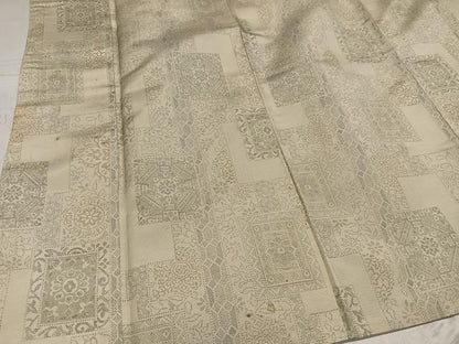 平和屋着物●上質な紬 花尽くし 正絹 逸品 AABF6105ph