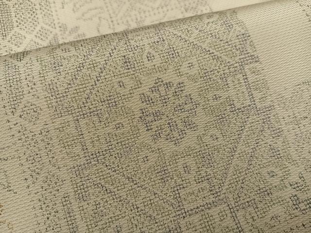 平和屋着物●上質な紬 花尽くし 正絹 逸品 AABF6105ph