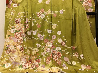 平和屋着物●豪華振袖　雪輪花文　金彩　仮絵羽　逸品　未使用　AABF6107ph