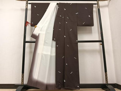 平和屋着物●上質な小紋 京友禅 成り物 反端付き 正絹 逸品 未使用 AABF6108ph