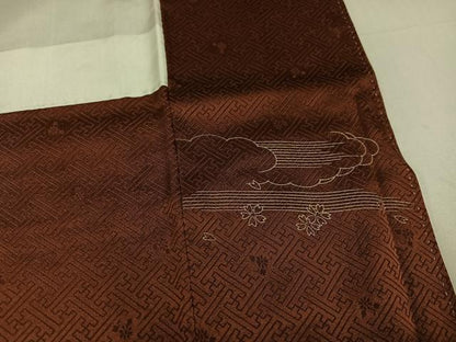 平和屋着物●訪問着 刺繍 花蝶文 金彩 正絹 逸品 AABF6111ph