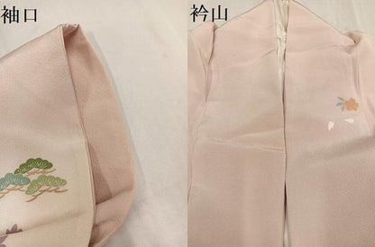 平和屋着物●訪問着 友禅 流水源氏香草花文 暈し染め さが美扱い 正絹 逸品 AABF6113ph