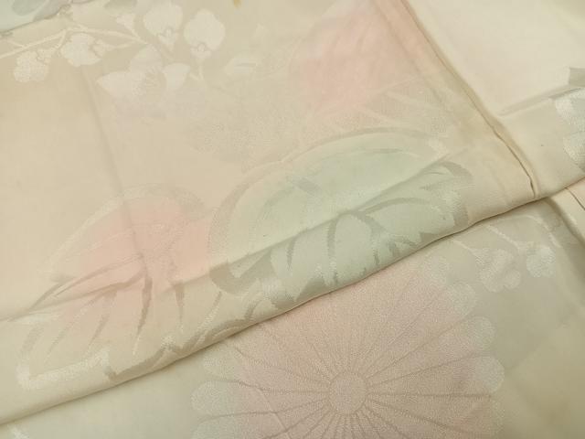 平和屋着物●振袖用長襦袢 無双仕立て 草花地紋 暈し染め 正絹 逸品 AABF6115ph