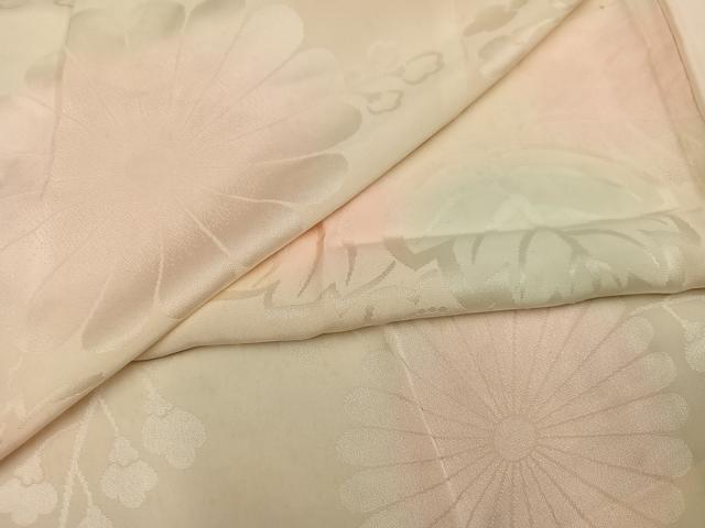 平和屋着物●振袖用長襦袢 無双仕立て 草花地紋 暈し染め 正絹 逸品 AABF6115ph