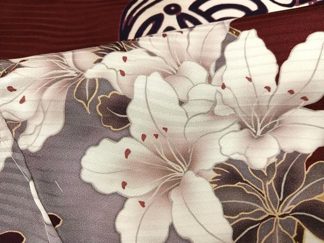 平和屋着物●豪華振袖　刺繍　飛鶴草花文　金彩　仮絵羽　逸品　未使用　AABF6117ph