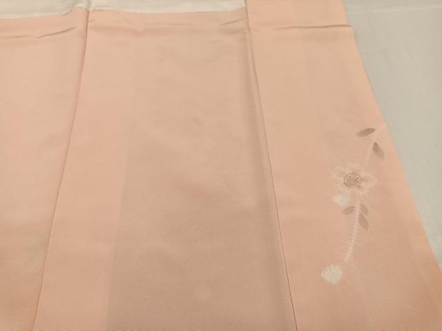 平和屋着物●十日町 名門 滝泰謹製 訪問着 御所車花文 暈し染め 金銀彩 正絹 逸品 AABF6118ph