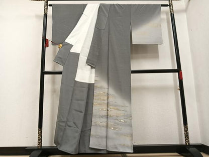平和屋着物●訪問着 作家物 霞文 暈し染め 金銀糸 正絹 逸品 AABF6119ph